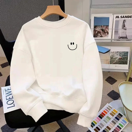 American Style Loose round Neck Printed Sweatshirt Women's plus Size Spring Autumn New Style Comfortable Outerwear Top