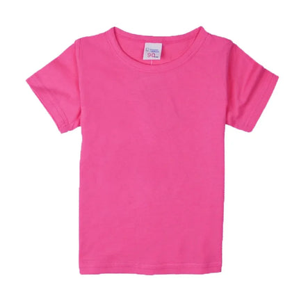 2-16 Years Boys T-shirts Cotton Short Sleeve Girls Clothes Summer Solid T-shirt Teenage Children Tees Kids Korean Top Baby Cloth