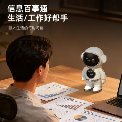 Ai Astronaut Robot Voice Control Bluetooth Wifi Dual Mode Alarm Clock Desktop Toy Dynamic Expression Movable Joint Type C