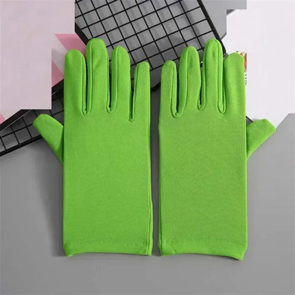 22cm Sexy Stretchy Elastic Short Finger Gloves Women Lady Bridal Wedding Drama Party    Accessory Halloween Costume Cosplay