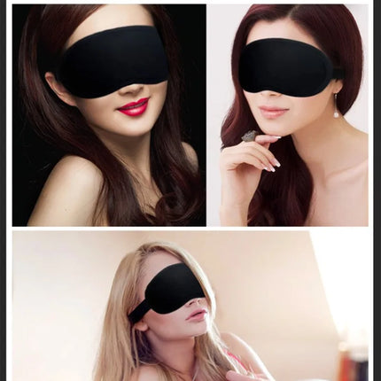Cute Expression Black Blackout Eye Mask Women Girl Men Office Travel Essential Gift Unisex Funny Cartoon Nap Time Sleep Eye Mask