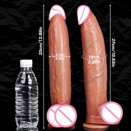 Thick Realistic Soft Big Dildo Double Silicone Thick Huge Penis Woman Man Anal Sex Toy Gay Masturbation Suction Cup Dick