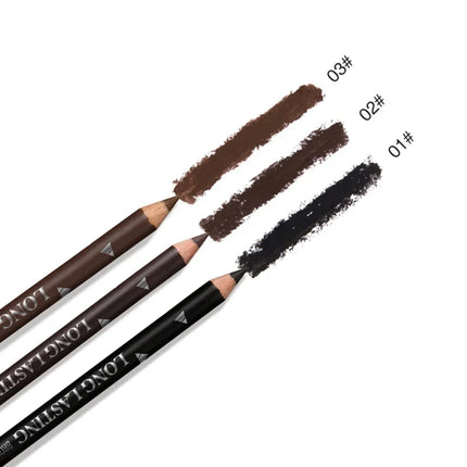6/12PCs eye brow pencil waterproof professional women eye makeup pen easy color natural black Brown cosmetic beauty eyebrow tool