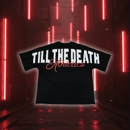 TILL THE DEATH Shirt TTD Athletics Oversized Tee in Black US SIZE Shirt Powerwing Shirt