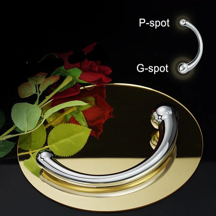 Metal Balls Double-Head Anal Plug G Spot Prostate Massage Stick Anal Hook Butt Plug Vaginal Anal Expansion Stimulator Sex Toys