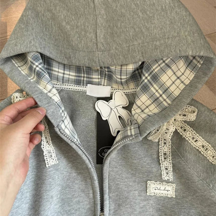 Versatile New Street Hooded Sense of Design Jacket Women Fashion Pullover Sweatshirt Harajuku Unisex Oversized Hoodie Coat Trend
