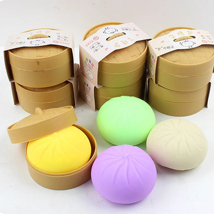 Giant Squishy Dumplings Stress Relief Fidget Toy Colorful Simulation Food Steamed Stuffed Bun Dough Toys Slow-rise Squeeze Toy