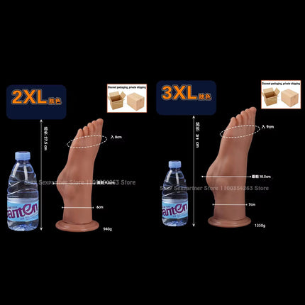 Big Silicone Feet Style Anal Plug Huge Dilator Anal Dildo Suction Cup Ass Butt Plug Deep Masturbator Stimulation Adult Sex Toys