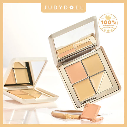 Judydoll 5-Color Concealer Palette, Salmon Tone for Dark Circles & Spots, Brightening & Perfecting Face, Smooth Coverage