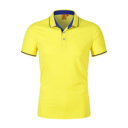 Ice Silk Short Sleeve T-Shirt Summer Work Uniform Logo Printed  Team Culture Polo Shirt  Fashion for Men and Women