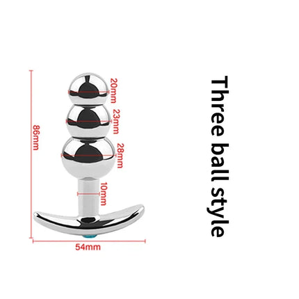 Metal Anal Beads Butt Plug Set Wearable Small Large Anal Plug G Spot Dildo Insert Vagina Extender Anus Sex Toy For Woman Man
