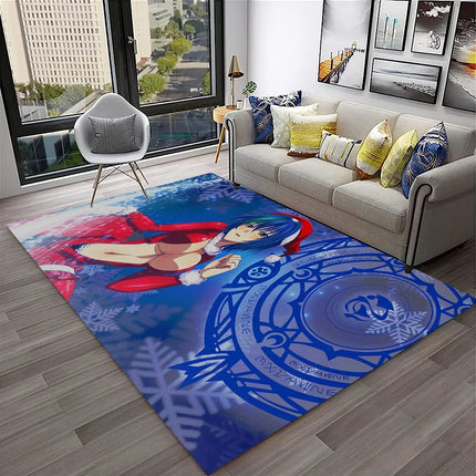 High School DxD Sexy Girl Cartoon 3D Carpet Rug for Home Living Room Bedroom Sofa Doormat Decor, Kids Area Rug Non-slip Floor Mat