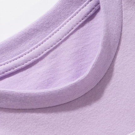 Short Sleeved T-shirt for Girls' Clothing, Loose Summer New Style, European and American Small and Medium-sized Girls' T-shirt