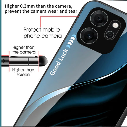 Hard Tempered Glass Case For Honor X9d Magic 8 Lite Protective Cover Gradient Color Back Shell Fundas