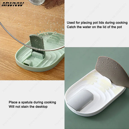 1pcs Polychrome Foldable Nordic Style Pot Holder Lid Shovel Storage Rack Practical Multifunctional Utensils for Kitchen Supplies