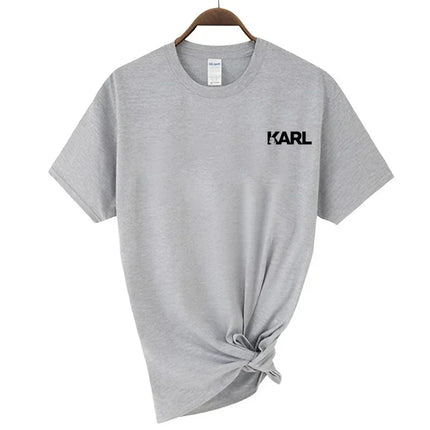 Fashion Casual Brand Karls T Shirt Men Women Cotton Short Sleeve O-neck Tshirt Men's Women's Summer Top Tee Shirt
