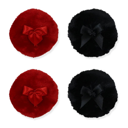 Professional Plush Bowknot round Makeup Sponge Soft Fluffy Loose Powder Puff Cute Foundation Cosmetic Beauty Tool
