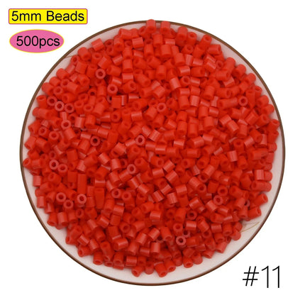 DIY Plastic 5mm Perler Hama Beads Fuse Beads Toys Eco-friendly Material Pegboard Iron Pixel Puzzle Birthday Gift for Boys Girls