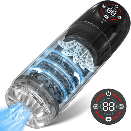 Automatic Thrusting Rotating Male Masturbator Licking Stroker Sucking Blowjob 100% Waterproof Pennis Pump Adult Sex Toys For Men