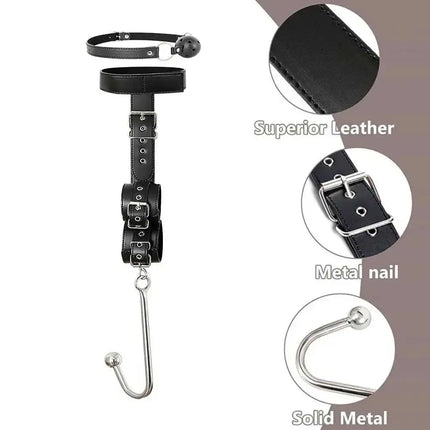 SM Adult Sex Toy Backhand Binding Apertural Plug Anal Hook Bondage Toys Bdsm Kit Slave Bondage Handcuff Couple Bundle Game 18+