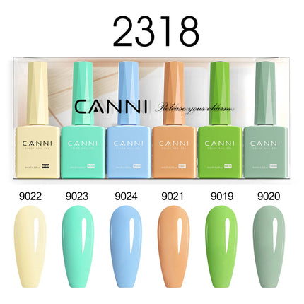 6pcs/kit CANNI TPO FREE HEMA FREE Halloween Nails Color Set Dark Red Semi Permanent Soak off UV LED Gel Varnish Christmas Gift