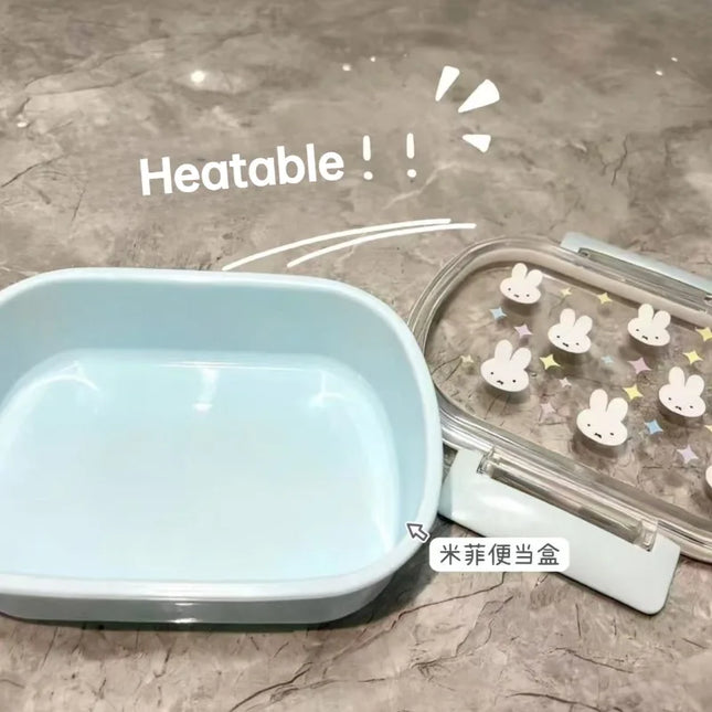 Miffy Lunch Box Cute Lunch Food Container With Lids Sealed Leak-proof Almacenamiento Cocina Portable Fruits Bento Box For Kids
