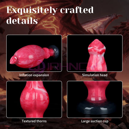 Max 10cm Huge Anal Dildos Inflatable Anal Plug with Suction Cup Silicone Dog Dildos Inflatable BDSM Anal Dilation Sex Toys 18+