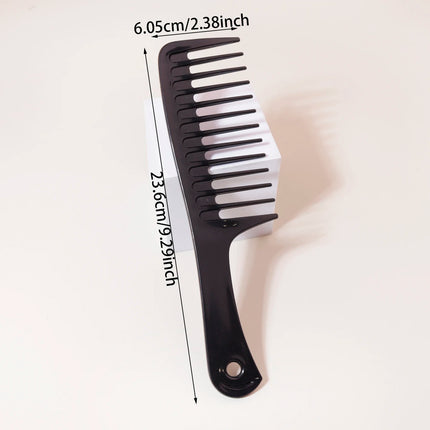 1pc Detangling Comb Professional Handle Cutting Hairdressing Comb Styling Barber Tooth Comb Travel，Special for real hair wigs
