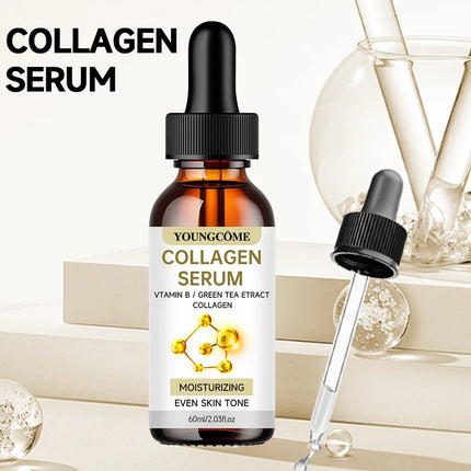 YOUNGCOME Collagen Serum with Vitamin B & Green Tea Extract - Hydrating Face Serum for Moisturizing & Even Skin Tone