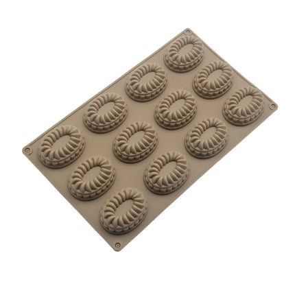New Arrival 12 Hole Chrysanthemum Silicone Mousse Cake Mold DIY Sweet Flower Bud Mould Jelly Pudding Chocolate Fruit Baking Tool