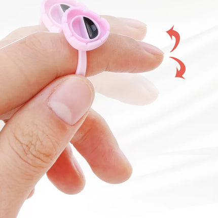 50/100Pcs Disposable Glue Ring Cup For Lashes Fan Tattoo Pigment Holder Eyelash Extension Container Glue Holder Makeup Supplies