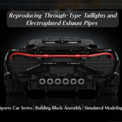 NEW 4688Pcs Technical Moter Power La Voiture Noire Sport Car Building Blocks Assembly Brick Model Toys Kids Christmas Gift