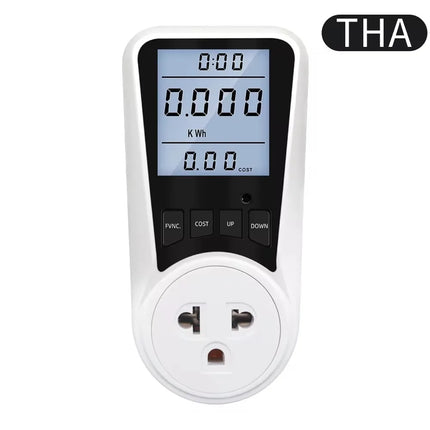 220V Digital Wattmeter AC EU Power Meter LCD Electricy Consumption Meter Socket Wattage Kwh Energy Test FR US BR Power Analyzer