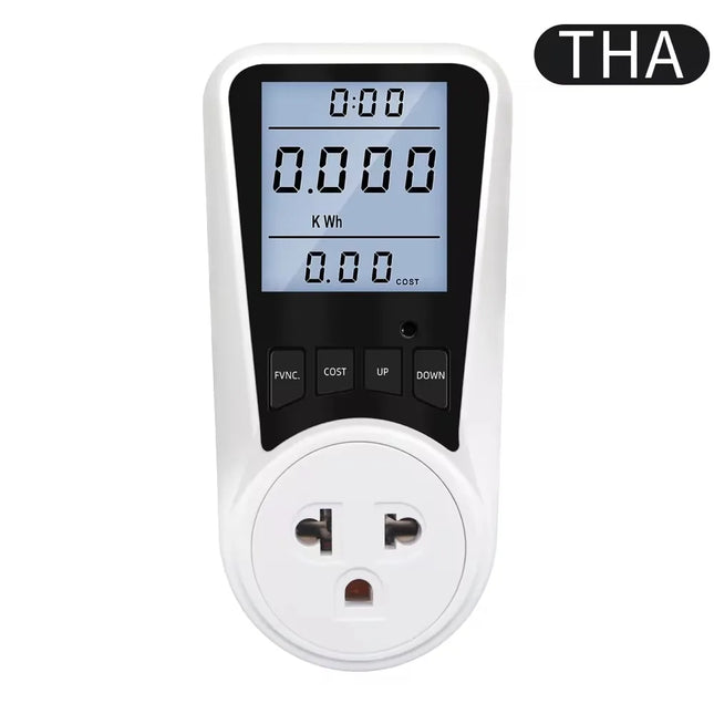 220V Digital Wattmeter AC EU Power Meter LCD Electricy Consumption Meter Socket Wattage Kwh Energy Test FR US BR Power Analyzer