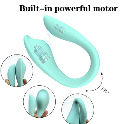 9 Speed U-Shape Vibrator with Wireless Remote – Dual Motors Clitoral G Spot Stimulator, Wearable Sex Toy for Women Adults