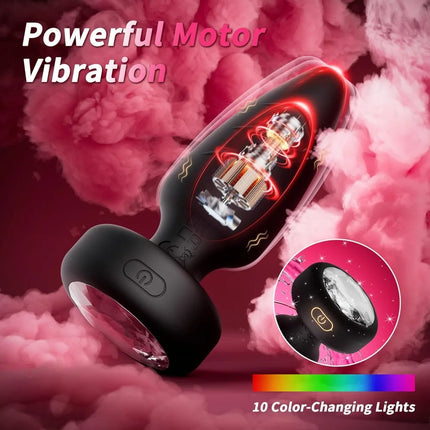 360°Rotation Vibrating Butt Plug Sex Toy Remote Control LED Light Anal Plug G Spot Prostate Massager Vibrator Dildo Adlut Supply