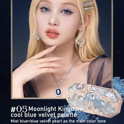 Flower Knows Moonlight Mermaid Eyeshadow Palette 8-Color Matte Shimmer Glitter Eye Makeup Cosmetics Women Beauty Eye Shadow