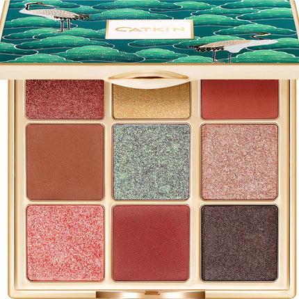 CATKIN Eyeshadow Palette Makeup, Matte Shimmer 9 Colors, Highly Pigmented, Creamy Texture Natural Bronze Neutral