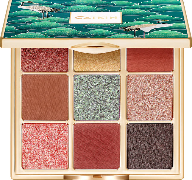 CATKIN Eyeshadow Palette Makeup, Matte Shimmer 9 Colors, Highly Pigmented, Creamy Texture Natural Bronze Neutral