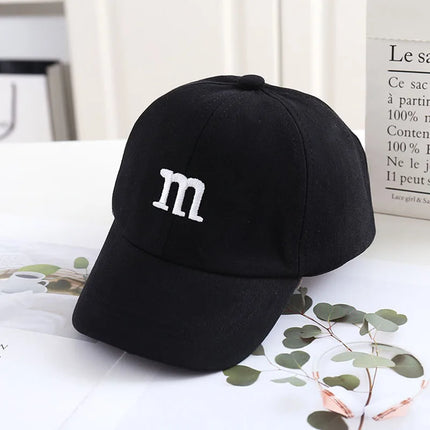 Kids Baseball Cap Children's Hat for Lovely Baby Cotton Breathable Kids Hats Girl Boy Caps M Letter Embroidered Hat for Boy