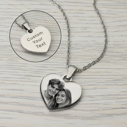 Picture Necklace Personalized for Women,Custom Photo Love Heart Projection Pendant,Customized Valentine's Day gift,gifts for mom