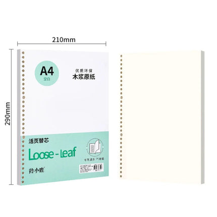 A5/B5/A4 Loose - Leaf Refills - 60 Sheets, Multi - Style Notebook Inserts Grid/Line/Blank Inner Page Refill