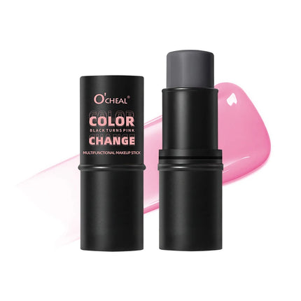Color-Changing Blush Stick Blusher Cream 3-in-1 Pink Color with Long-Lasting Makeup Easy Application