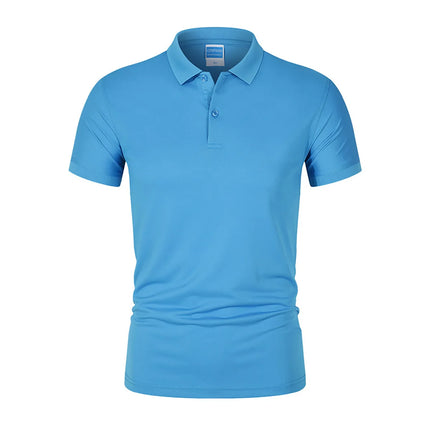 Men's POLO Shirt Solid Color Short Sleeved Top Spring Summer Team Workwear Customized Colors Choose From