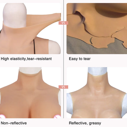 Silicone Breast Forms Realistic Fake chest Tits U-CHARMMORE  Enhancer Crossdresser Drag Queen Shemale Transgender Crossdressing