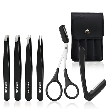 Professional Stainless Steel Tweezers Tips Eyelash Extension & Microblading Kit for Eyebrow Shaping Eyelash Grafting Tweezers