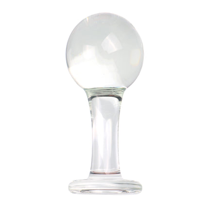 VaHpp Glass Anal Plug Round ball With handle Diameter 4.5/5.5/6cm Sex toy Anal masturbation Dilation Training Transparent Smooth
