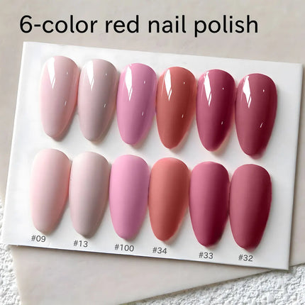 6pcs Gel Nail Polish Set，Salon-Quality Winter Fall Nail Polish Gift Set Suitable for at Home Use, Professional Gel Polish