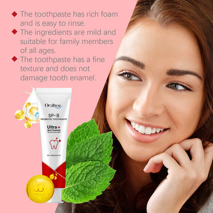 Probiotic Toothpaste Sp8 Mint Fresh Breath Remove Plaque Stains Prevent Periodontitis Teeth Keep Brighten Oral Care Toothpaste