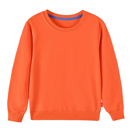 Autumn Children's Hoodies Tops Colorful Clothes Toddler Baby Kids Boys Girls Cotton Casual Solid Plain Sweatshirt 3-10Years